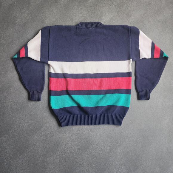 Vintage 90's GANT Sailboat Hand Intarsia Navy Sweater XXLT - Picture 7 of 7